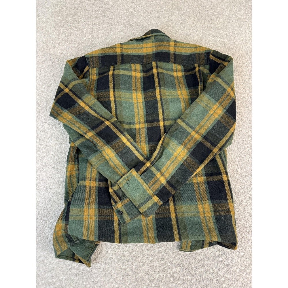 Brixton Shirt Mens Medium Green Plaid Flannel Long Sleeve Button Up Casual - Picture 6 of 7